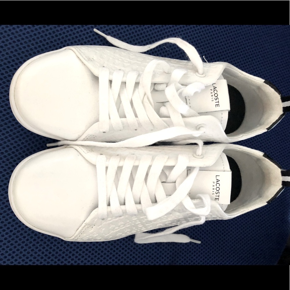 LaCoste Women’s Leather Court Shoes Size 6-7 37 EU